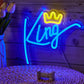 King Neon Sign – USB LED Wall Light for Bedroom, Living Room & Room Ambiance
