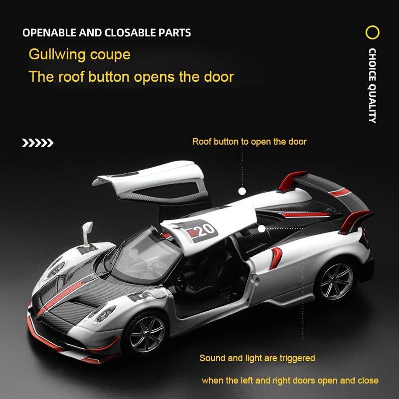1:32 Pagani Huayra BC Alloy Model – Sound & Light Toy Sports Car
