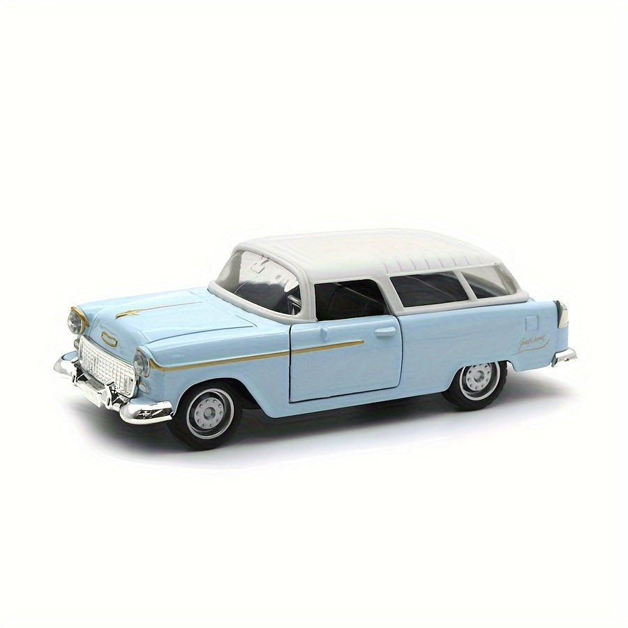 1:36 Alloy Retro Classic Car Model – Pull-Back Toy with Opening Doors