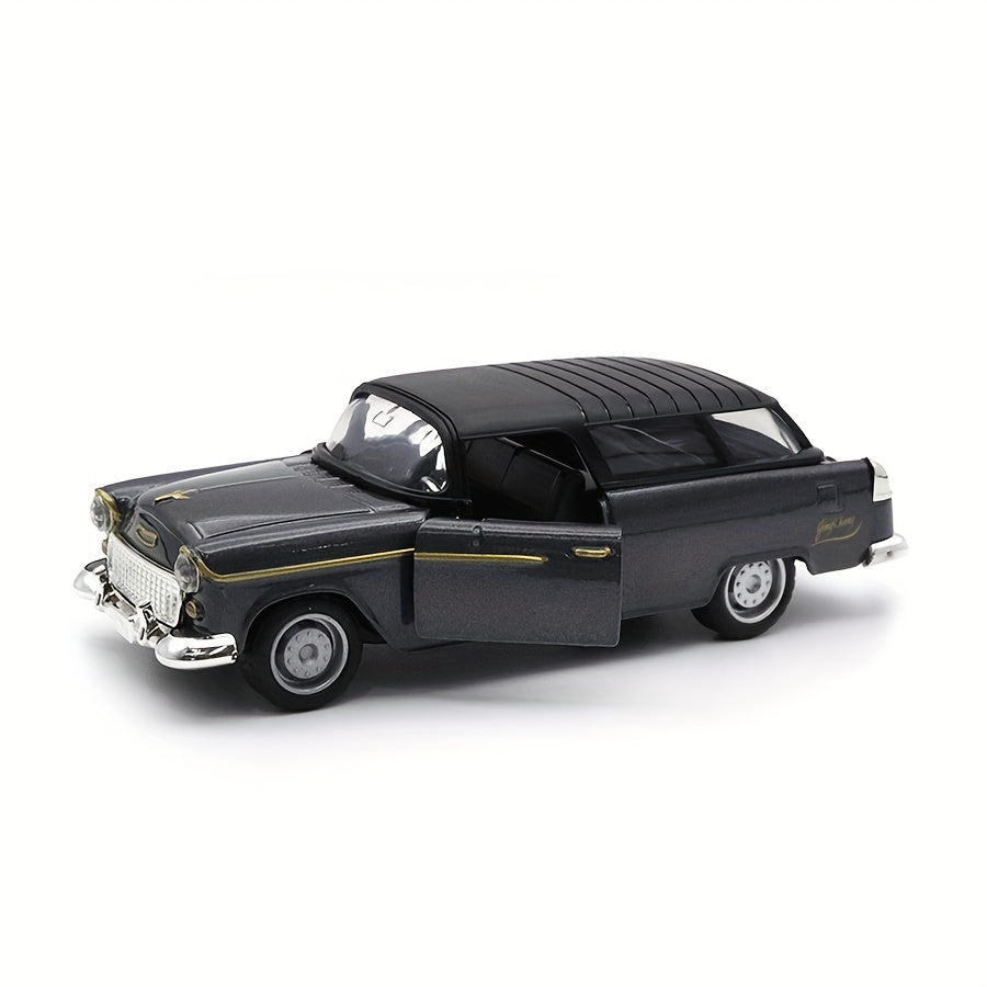 1:36 Alloy Retro Classic Car Model – Pull-Back Toy with Opening Doors