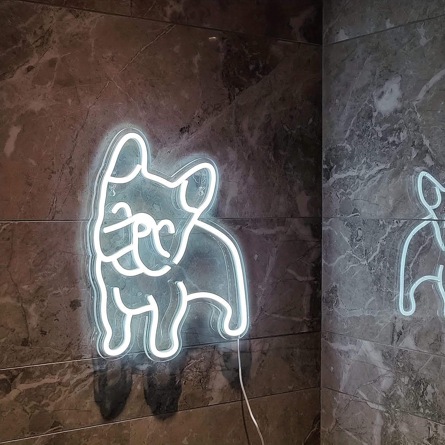 French Bulldog Neon Light – Pink Puppy USB LED Wall Decor Sign