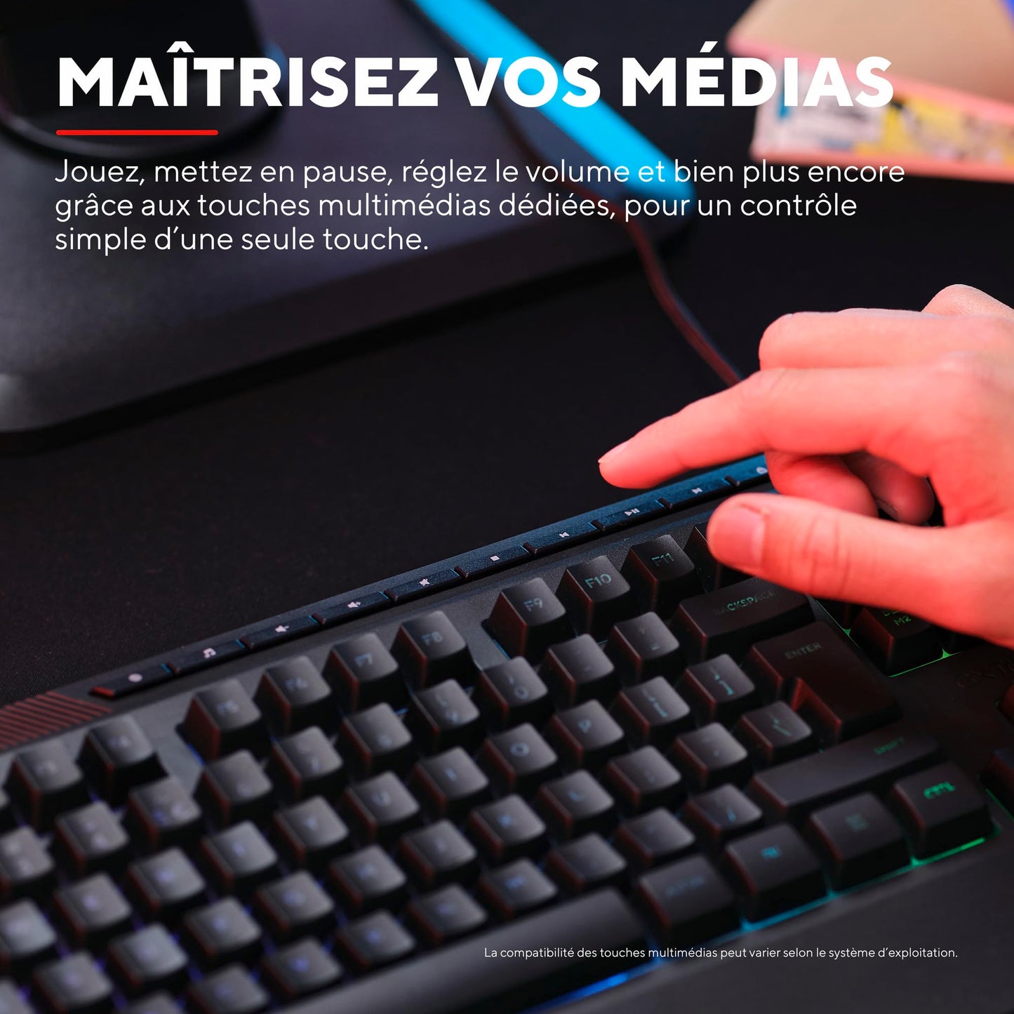 Trust GXT 836 RGB Gaming Keyboard, AZERTY, USB, LED, PC