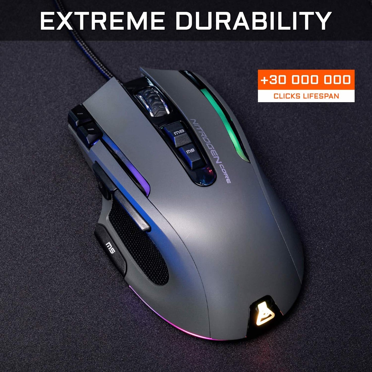 The G-Lab Kult Nitrogen Core Gaming Mouse, 10K DPI, 11 Buttons, RGB