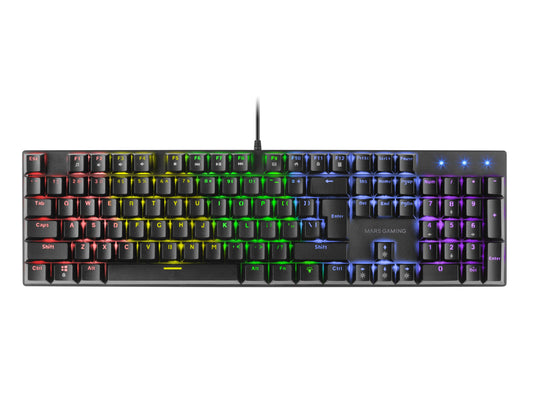 Mars Gaming MK422 RGB Mechanical Keyboard, Brown Switch, US