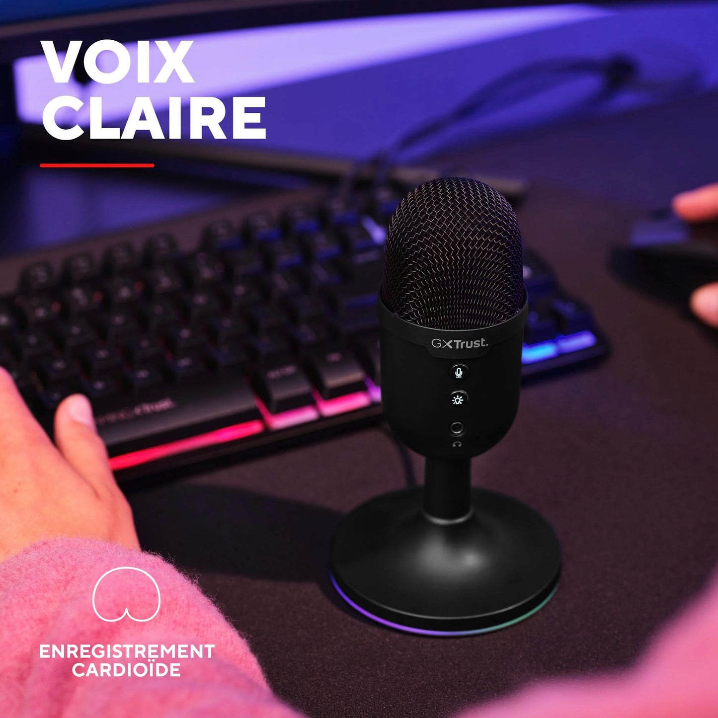 GXT 236 Yami Condenser Mic – Twitch, YouTube, Podcast, Mute, RGB