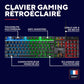 Trust GXT 835 Gaming-Tastatur, AZERTY RGB, Membran, Anti-Ghosting, USB