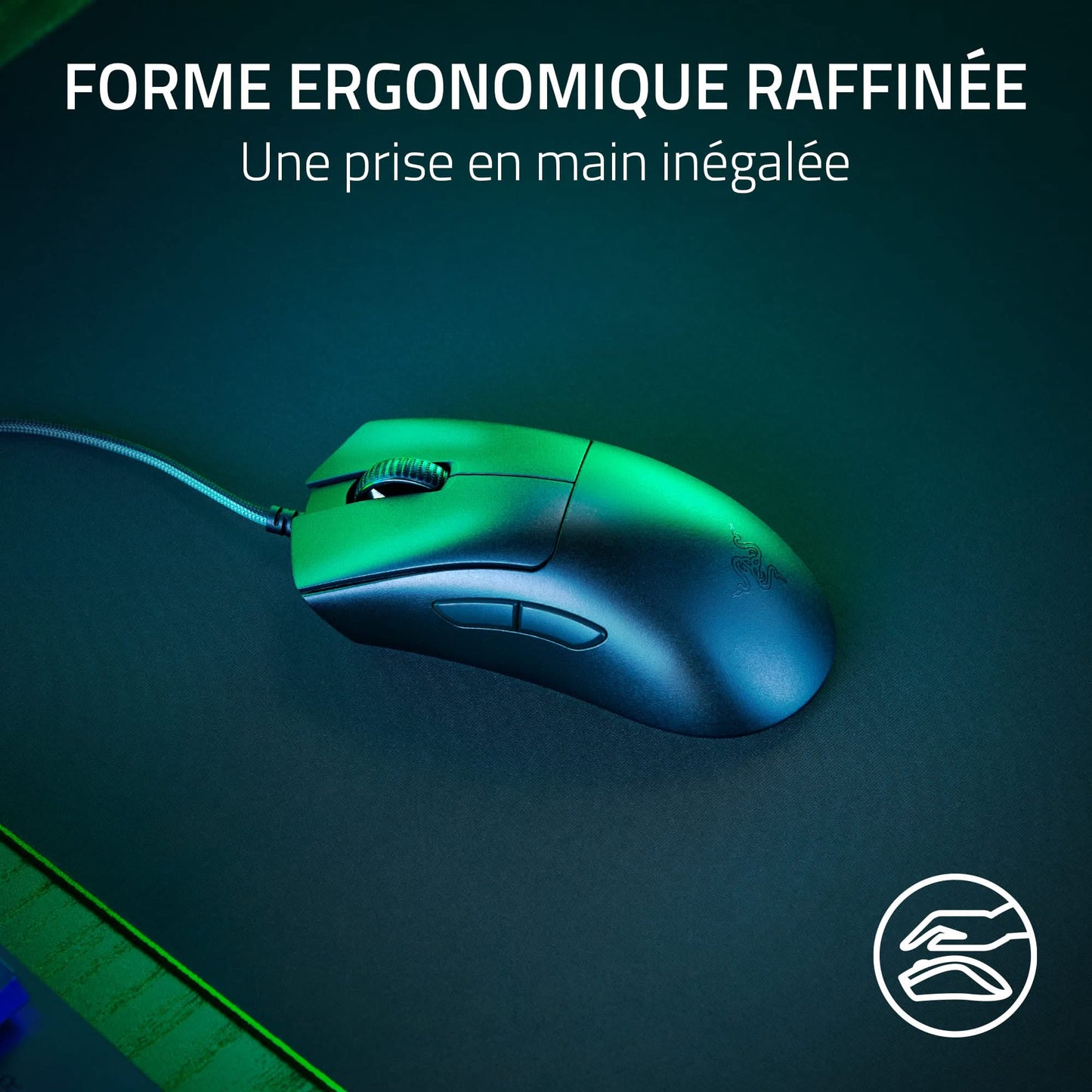Razer DeathAdder V3 Gaming Mouse, 30K DPI, 59g, HyperPolling, Black