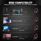 LYCANDER - Gaming Headset m. LED, Mikrofon für PC/PS4/Xbox/Switch