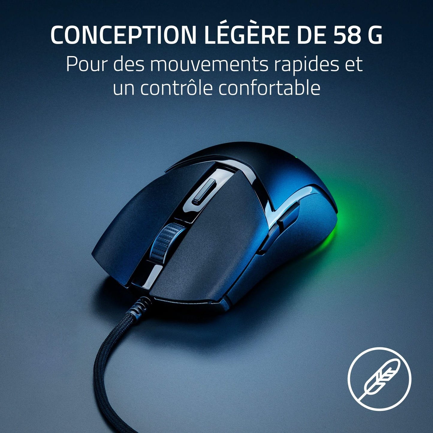 Razer Cobra Wired Gaming Mouse, RGB, 57g, Optical Switches