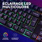 Trust GXT 835 Gaming-Tastatur, AZERTY RGB, Membran, Anti-Ghosting, USB
