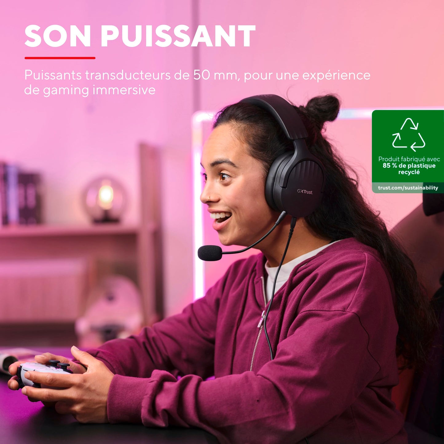 Trust GXT 489 Fayzo - PC/PS5/Xbox Headset, 3.5mm, Eco-Friendly