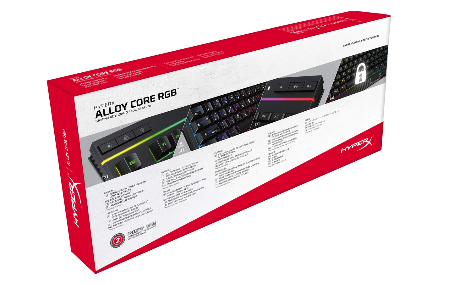 HyperX Alloy Core RGB Gaming Keyboard, USB, AZERTY