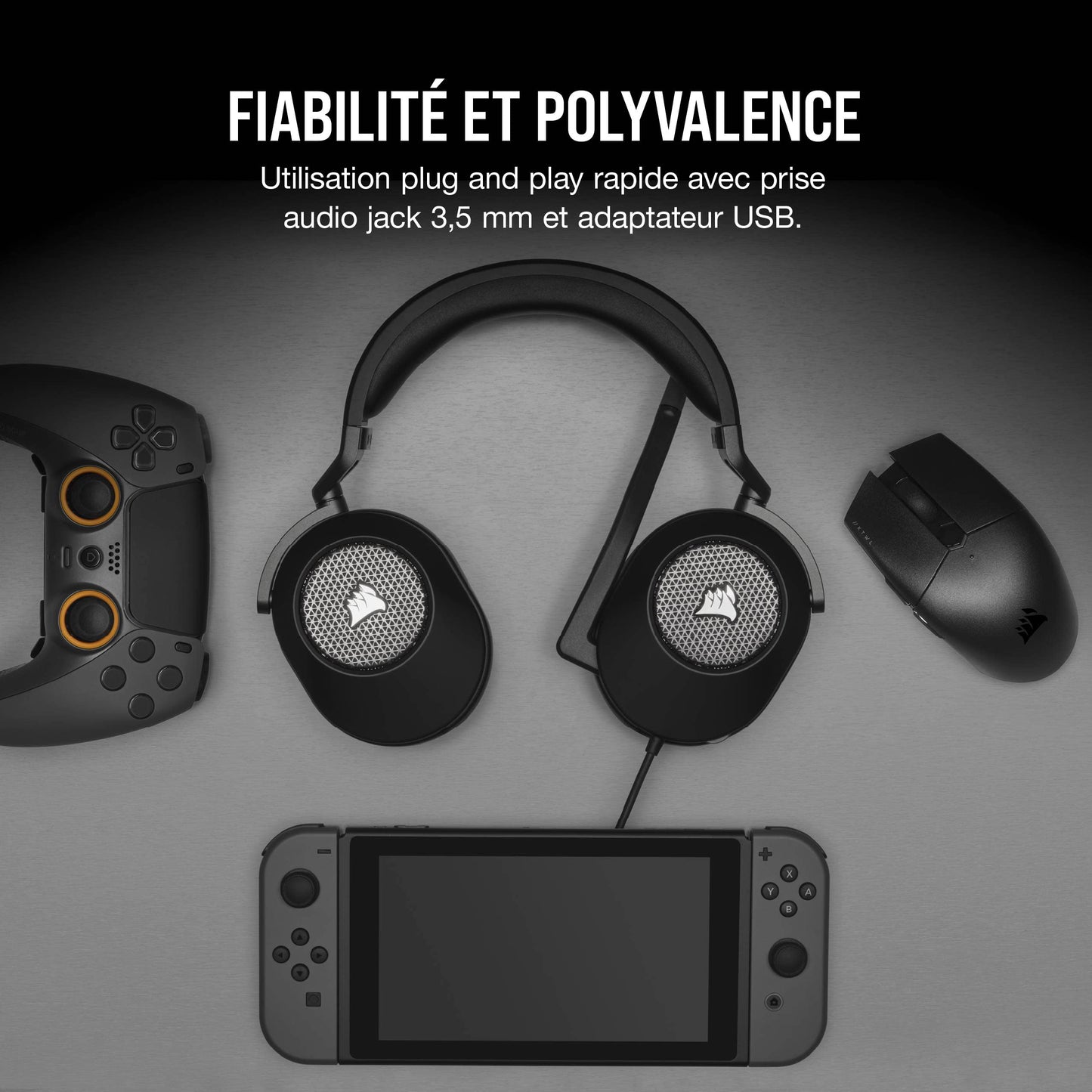 CORSAIR HS65 - Wired 7.1 Gaming Headset, Dolby, SoundID, iCUE