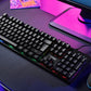 Trust GXT 835 Gaming-Tastatur, AZERTY RGB, Membran, Anti-Ghosting, USB