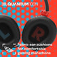 JBL Quantum 100N - PC-/Konsolen-Headset, abnehmbares Mikrofon, Rot/Blau
