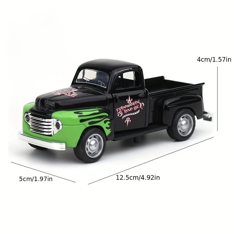 1:32 Alloy Graffiti Pickup Car Model – Die-Cast Toy with Openable Doors