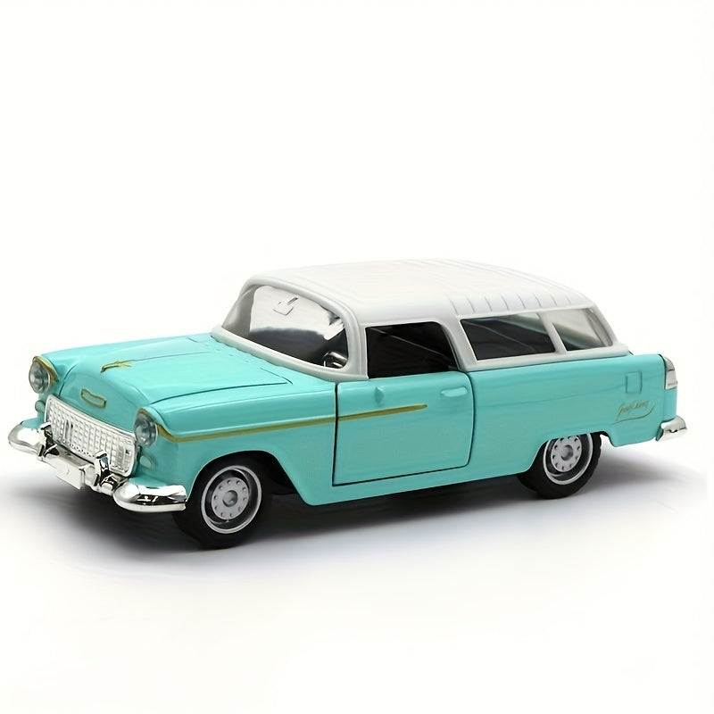 1:36 Alloy Retro Classic Car Model – Pull-Back Toy with Opening Doors