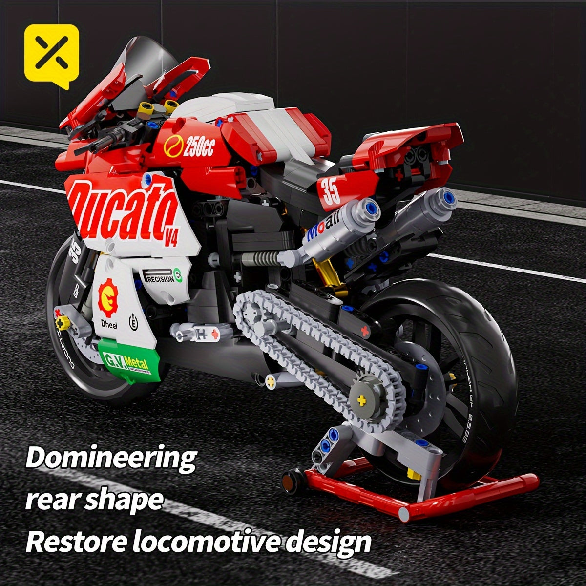 Supercar STEM Building Kit – 1:10 Scale Red Racing Car Model