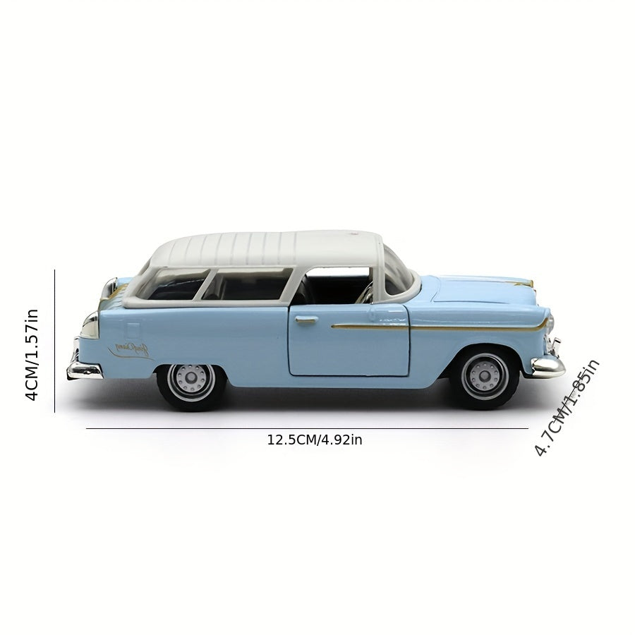 1:36 Alloy Retro Classic Car Model – Pull-Back Toy with Opening Doors