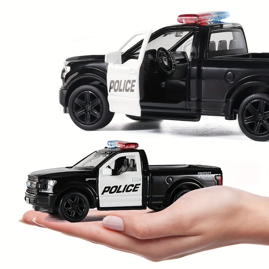RMZ 1:36 Alloy Ford Pickup Truck Police Car Model – Pullback Toy, Kids Gift