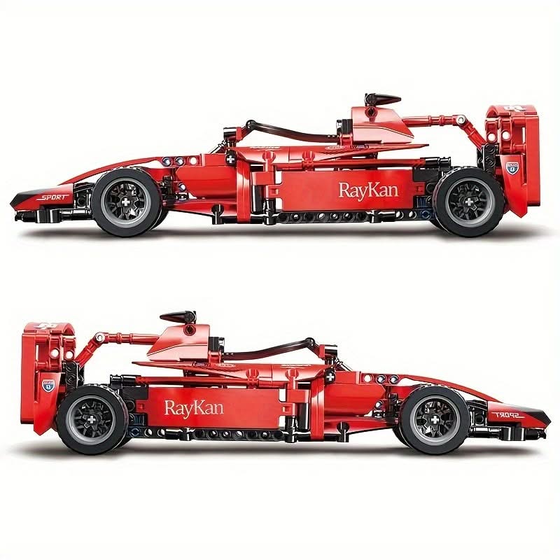 Technic Red Racing Car Building Kit - STEM Model Compatible w/ Major Brands