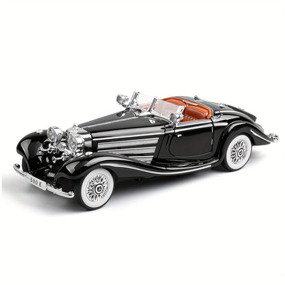 1:24 500K Vintage Cabriolet – Modellauto aus Metall mit Sound & Licht