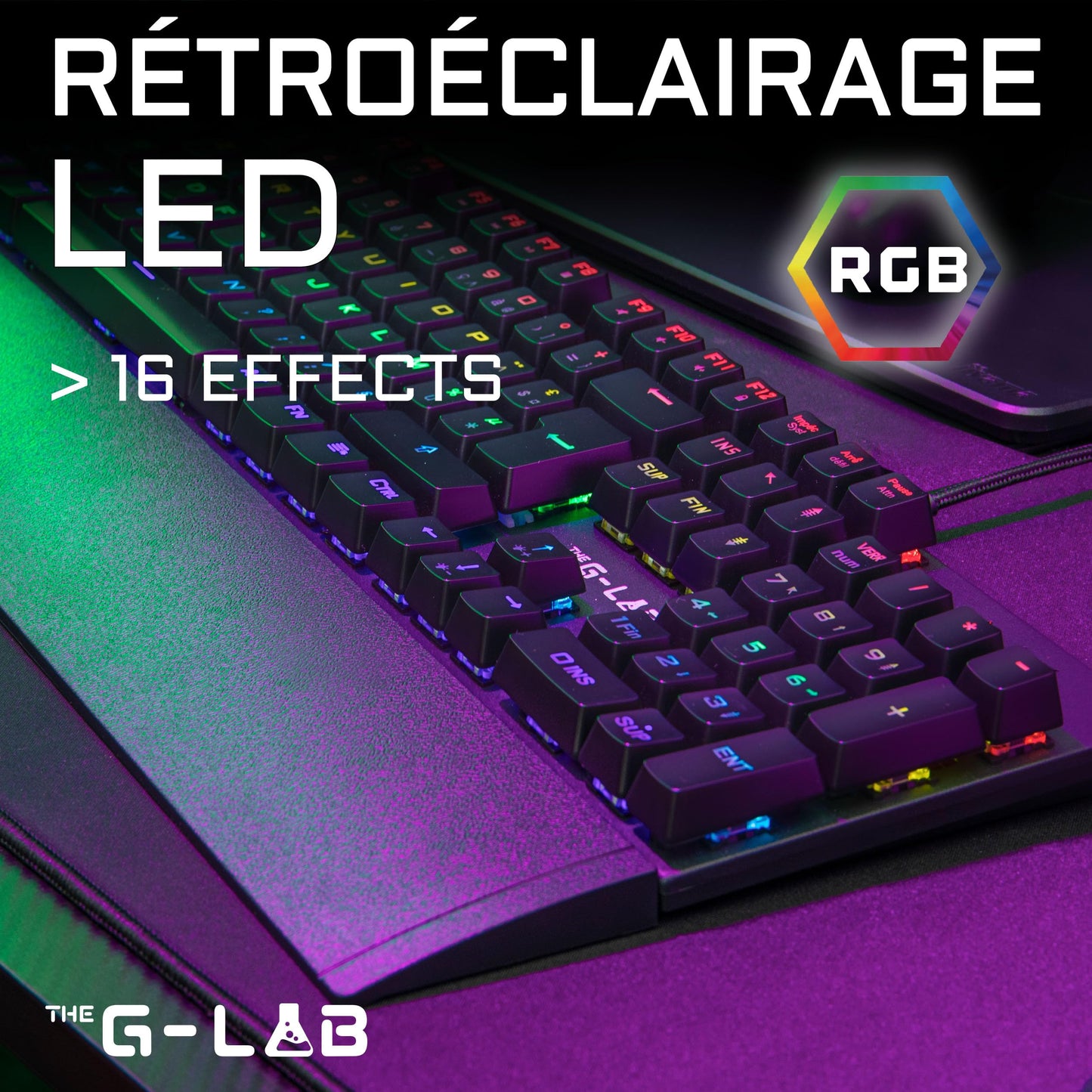 G-Lab Keyz Carbon Ex Mechanical Keyboard - Compact, High-Performance Gaming Keyboard