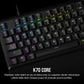 CORSAIR K70 CORE RGB Mechanische Tastatur AZERTY, MLX Red, SOCD, Mediensteuerung