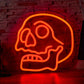Halloween Skull Neon Sign – USB LED Wall Light with Line Switch for Halloween Decor