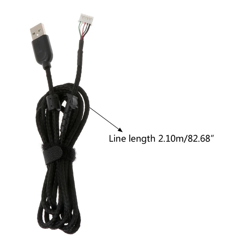 Black USB Replacement Cable for Logitech G502 RGB Game Mouse