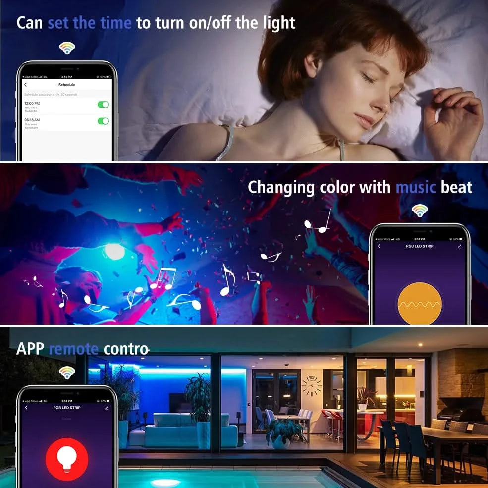 Tuya Smart RGB LED Light Strip – WiFi Controller for Alexa & Google Home