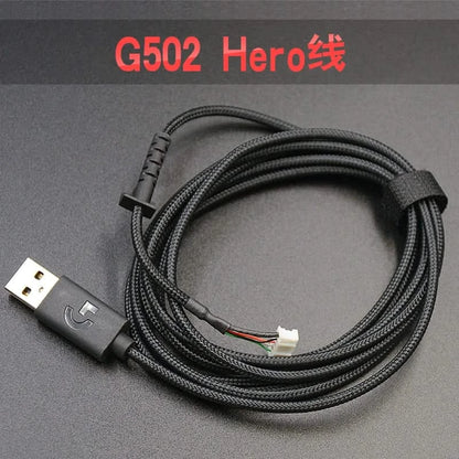 Logitech G502 Hero Ersatz-Mauskabel + Mausfüße | USB geflochtenes Kabel