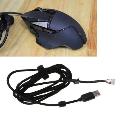 Schwarzes USB-Ersatzkabel für Logitech G502 RGB Gaming-Maus
