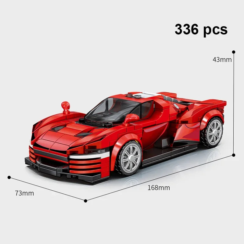 City Speed Champion Car Racing Building Blocks – MOC Garage Vehicle Toy