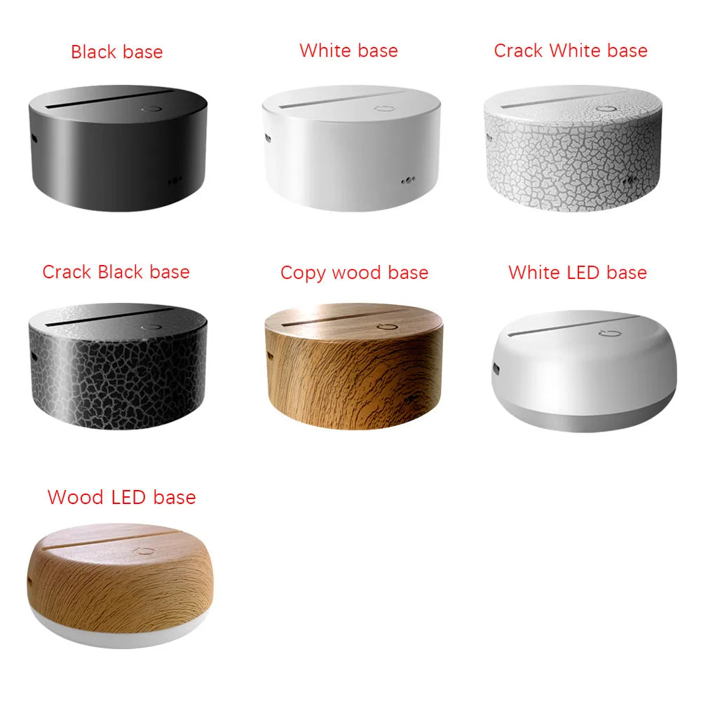 Creative Drum Set 3D Lamp LED with Remote & Touch Switch - 7 Color Change