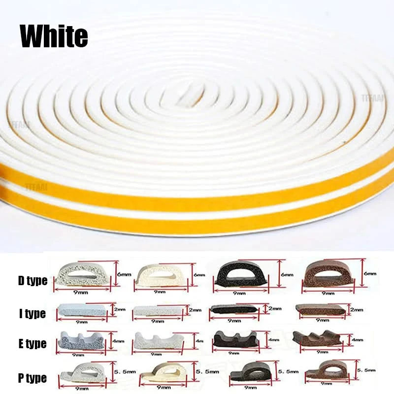 Self-Adhesive Acoustic Rubber Foam Door Insulation Seal Strip Weatherstrip