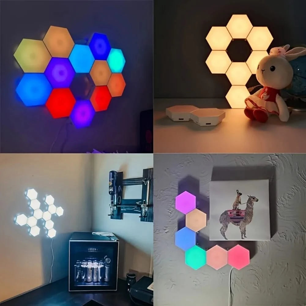 Touch RGB Geometric Night Light – DIY Modular Lamp for Home Decor