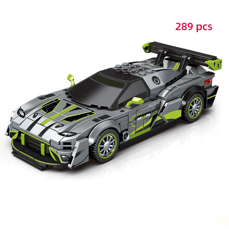 City Speed Champion Car Racing Building Blocks – MOC Garage Vehicle Toy