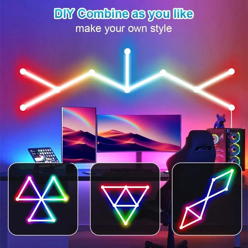 Smart RGBIC LED Light Bar – DIY Wall Lamp for Gaming & TV Backlight
