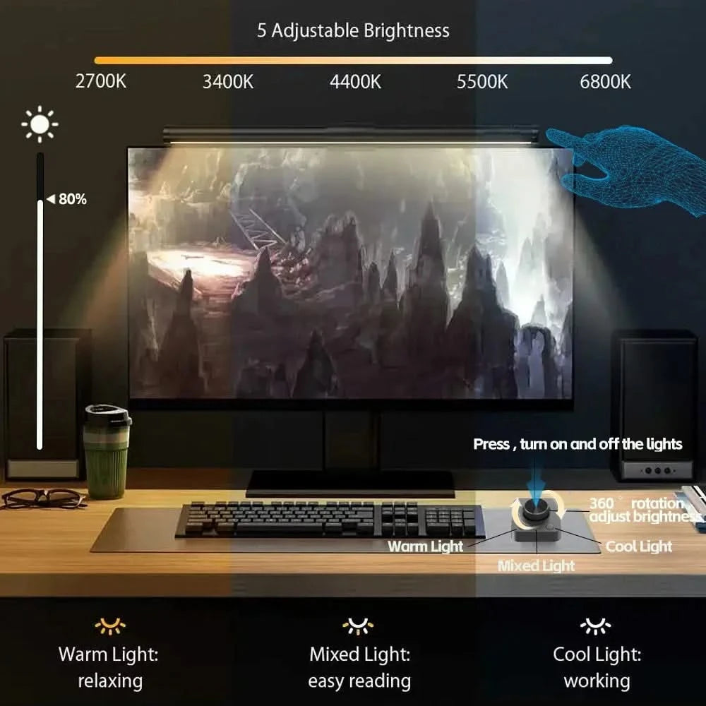 LED Monitor Light Bar RGB Dimming Screen Lamp for Work & Gaming
