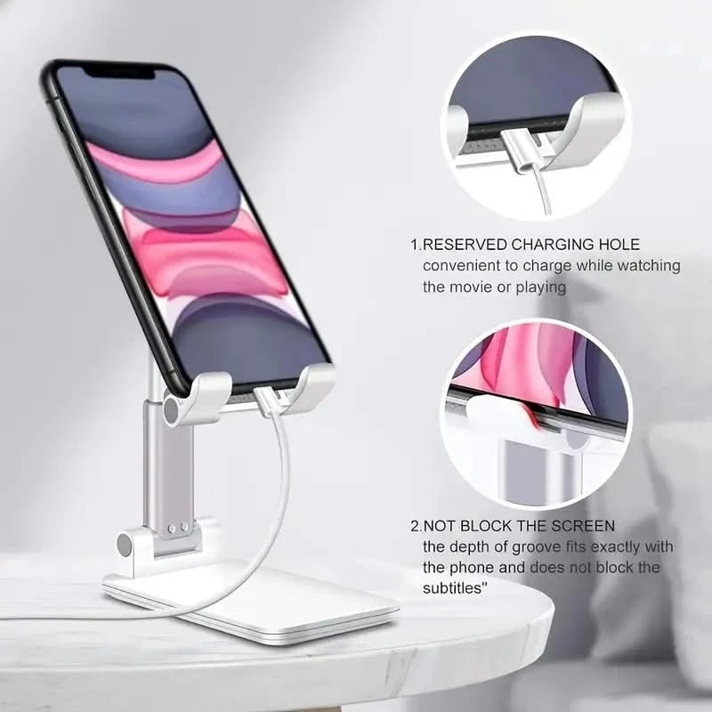 Adjustable Phone & Tablet Stand – Universal Desk Holder for Smartphones and Tablets