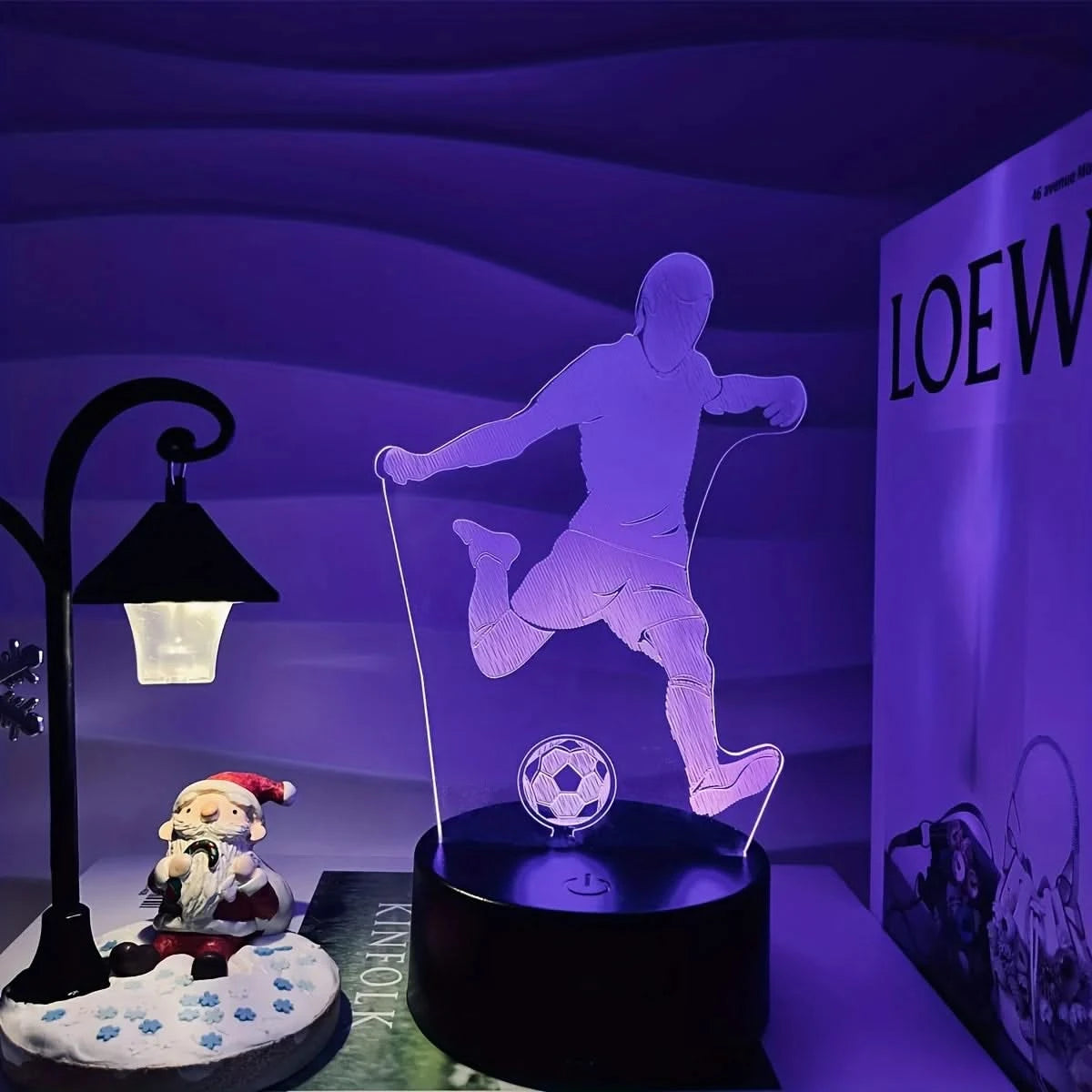 1pc 3D Night Light, Touch-Activated 7-Color Changing Lamp for Bedroom