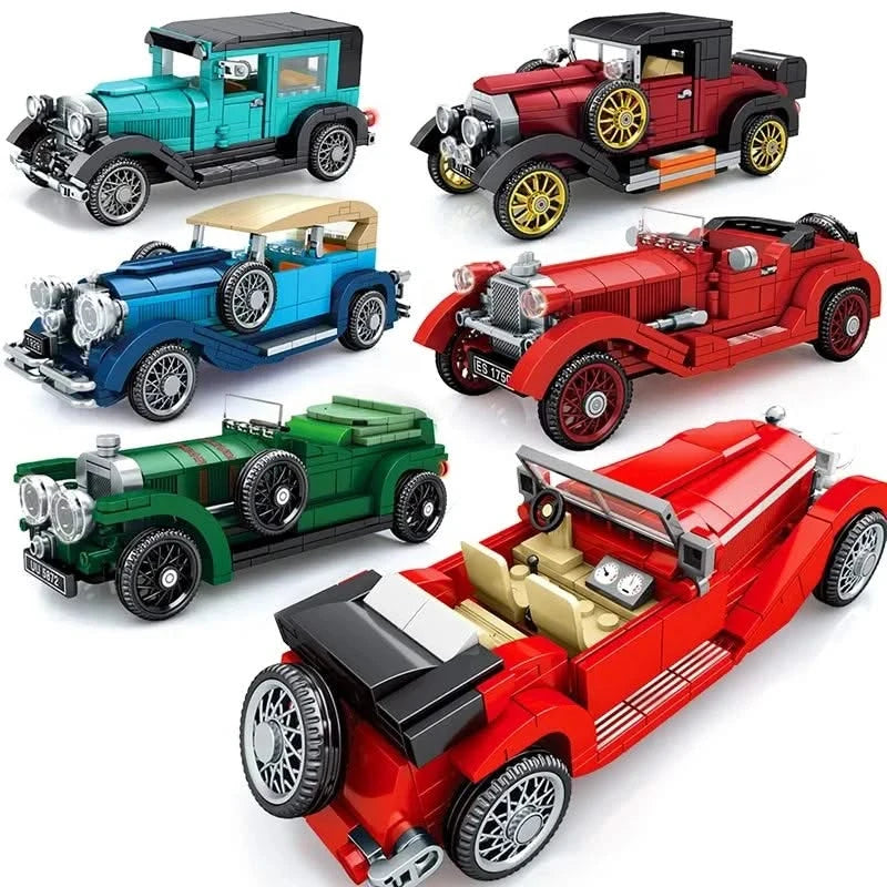 2023 City Technique Racing Vintage Car – Speed Champions Super Racers Building Blocks