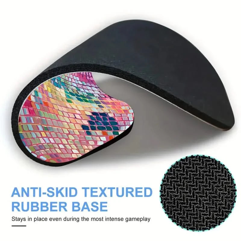 Rubber Round Pink Disco Ball Mouse Pad Aesthetic Gift