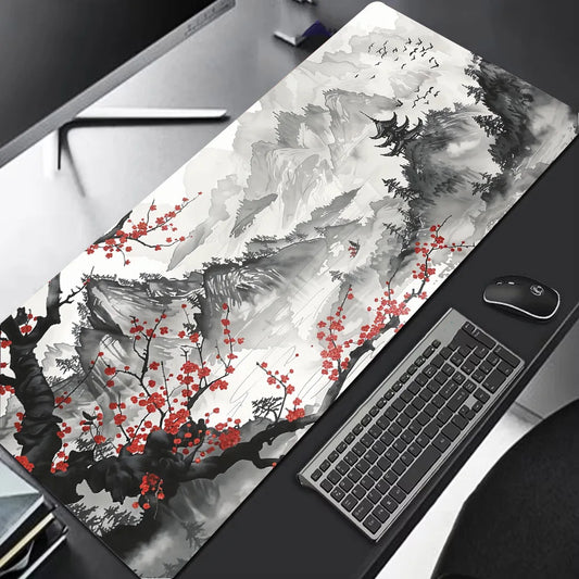Sakura Scenery Mouse Pad – Large Anti-Slip Gaming Desk Mat