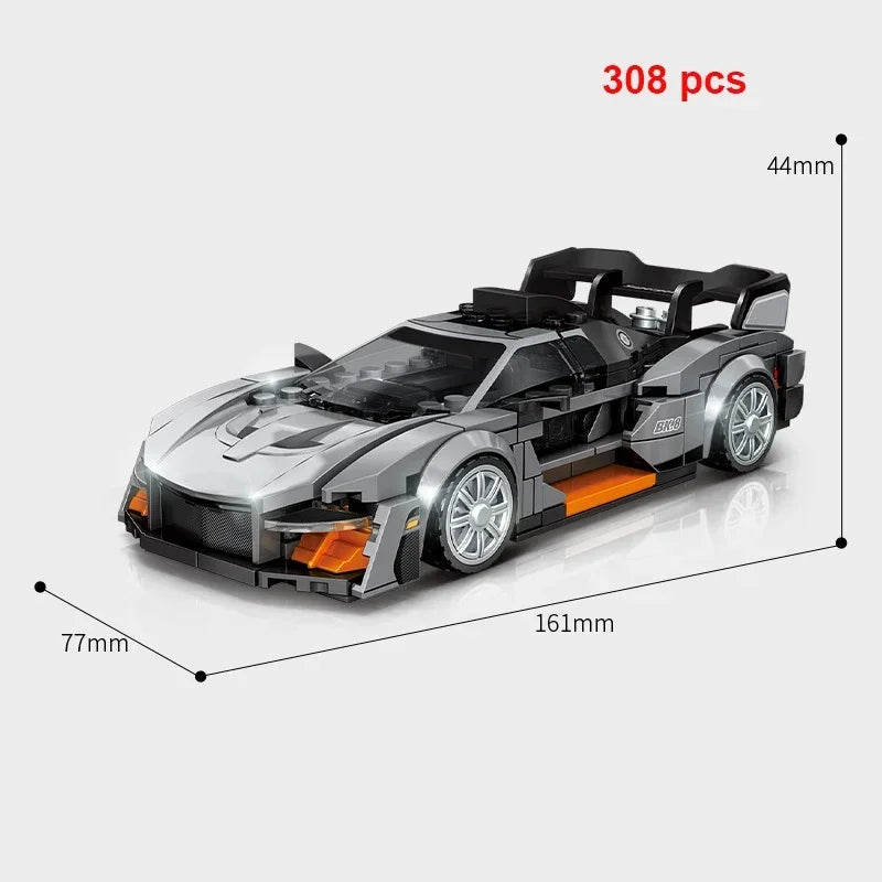 City Speed Champion Car Racing Building Blocks – MOC Garage Vehicle Toy