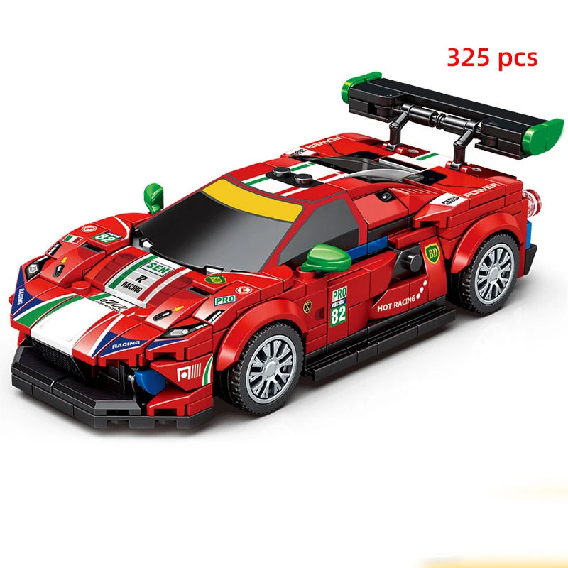 City Speed Champion Car Racing Building Blocks – MOC Garage Vehicle Toy