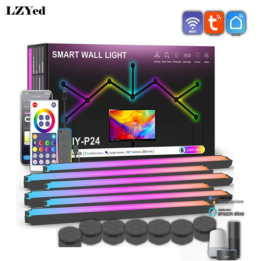 Smart RGBIC WiFi Wall Light – DIY Splicing LED for Gaming & Decor