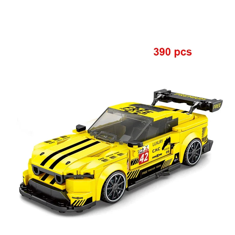 City Speed Champion Car Racing Building Blocks – MOC Garage Vehicle Toy