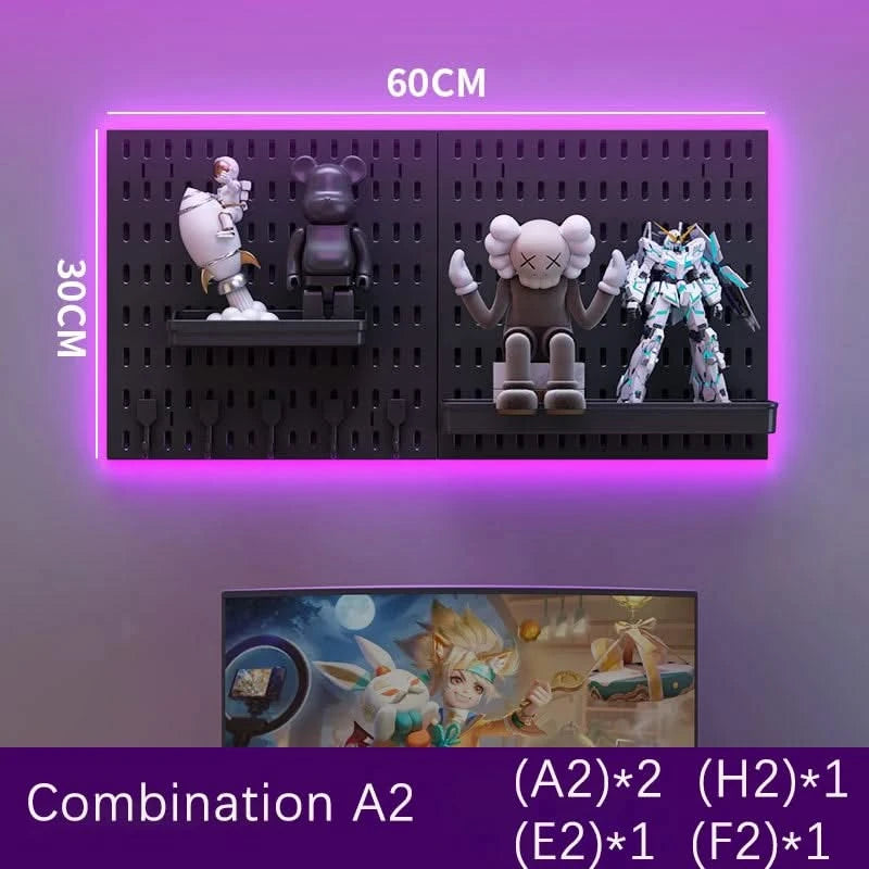 Wall-Mounted No-Punch Hole Board for Study, Living & Gaming Rooms